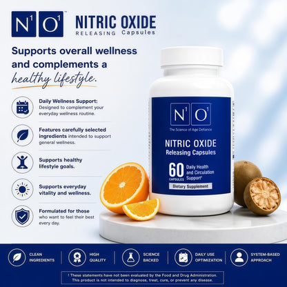 N1O1 Nitric Oxide capsules Supplement, 60 Count, 30-Day Supply