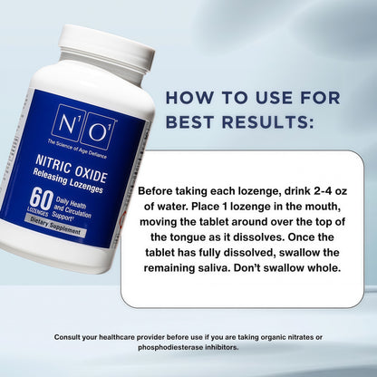 N1O1 Nitric Oxide Lozenges Supplement, 60 Count, 30-Day Supply